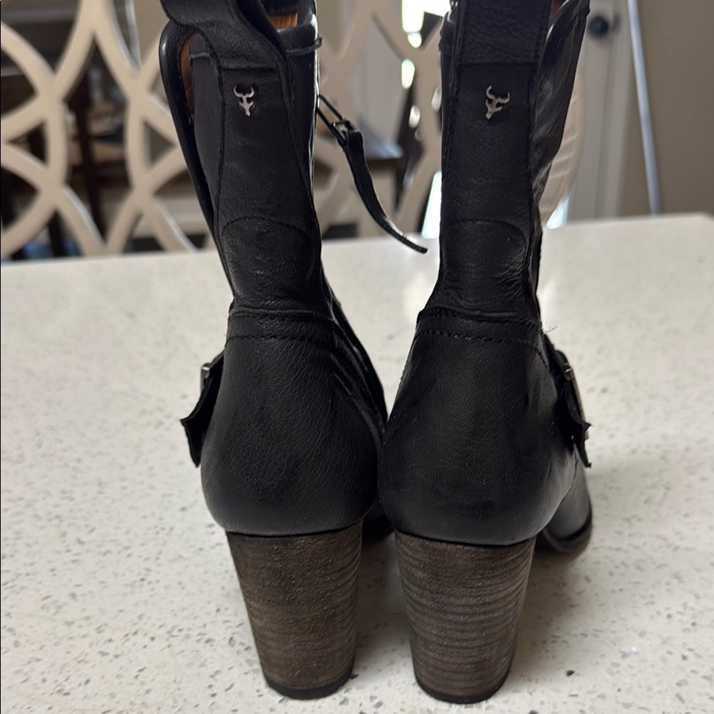 Trask Black Combat & Moto Boots Premium Leather Style - Picture 5 of 16